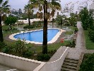 <strong>view of the pool and gardens from a balcony, golf gardens miraflores</strong> <br /><em> Golf Gardens Miraflores community, taken on 26 April 2010 by promedia</em>